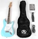 SX EG1K 3/4 PBU Short Scale Guitar Package with Amp, Carry Bag and Instructional DVD
