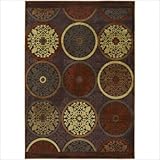 Basilica Chocolate / Rust Contemporary Rug Size: 5'2