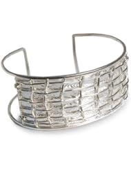 Sterling silver cuff bracelet, New Inca