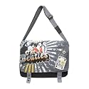 Beatles Men's EMB Canvas Shoulder Bag - Grey / Black