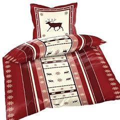 Bettw�sche Weihnachten Rentier Microfaser Thermofleece 135x200
