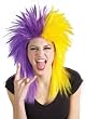 Sports Wig- Purple and Yellow - Adult Std.