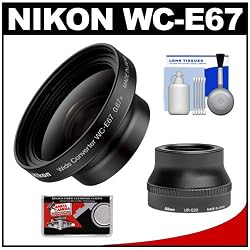 Nikon WC-E67 0.67x Wide Angle Converter Lens + Nikon UR-E20 Lens Adapter for Coolpix P5000 & P5100