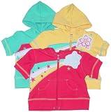 Toddler Girls' Hoodie with Short Sleeves and Flower Applique