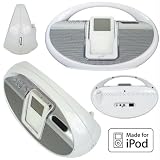 Digital Clock Radio with iPod Docking Station - White, Model# 72-2807W