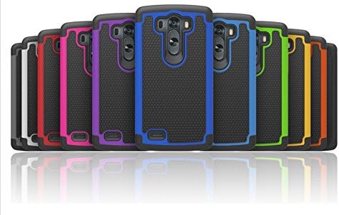 LG G3 Case, Hybrid Dual Layer Armor Defender Full Body Protection Case Cover for LG G3 (Blue)