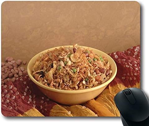 Mouse pad with Chivda of Pahuva Snacks Size in 9 inch(220mm) X 7 inch(180mm)