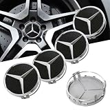 1987 Mercedes Benz W201 190D 2.5L Turbo 75mm Wheel Caps Carbon Fiber by Mercedes-Benz