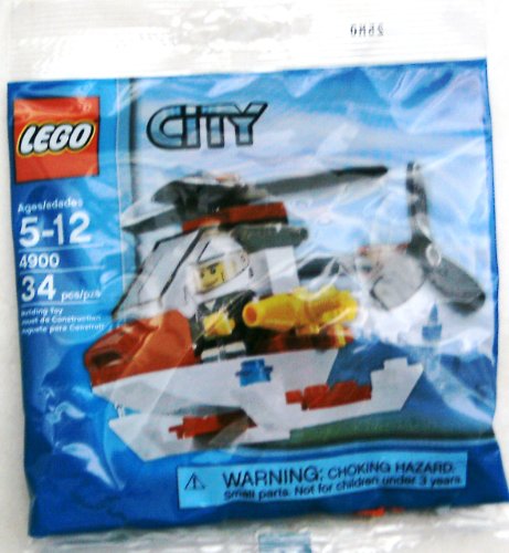LEGO City Mini Figure Set #4900 Fire Helicopter Bagged