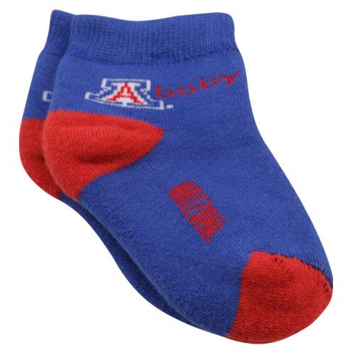 Arizona Wildcats Infant Navy Blue-Cardinal Team Logo Bootie Socks (9-24 MO)