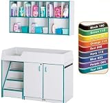 Jonti-Craft 5140JC114 Rainbow Accents Diaper Changer Combo- Left- Orange