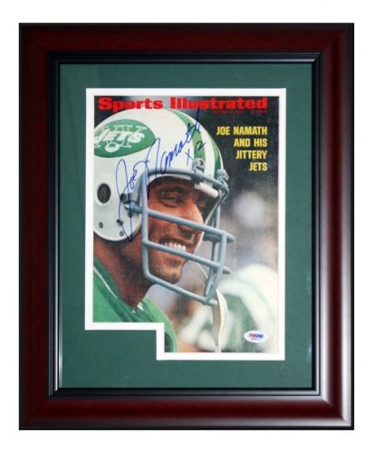 Joe Namath Autographed New York Jets (10/9/72) Deluxe Framed Sports Illustrated Magazine - PSADNA