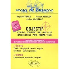 Objectif : Atout+3, Ecristart, EBS, EDC, ESG, Bachelor EGC, PASS, PRISM, TEAM