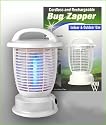 Cordless and rechargeable Bug Zapper for indoor and outdoor use