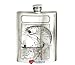 Hip Flask 6oz Pewter Fly Fishing Scene Engravable