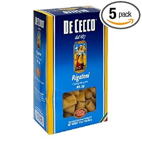 De Cecco Rigatoni, 16 Ounce Boxes (Pack of 5)