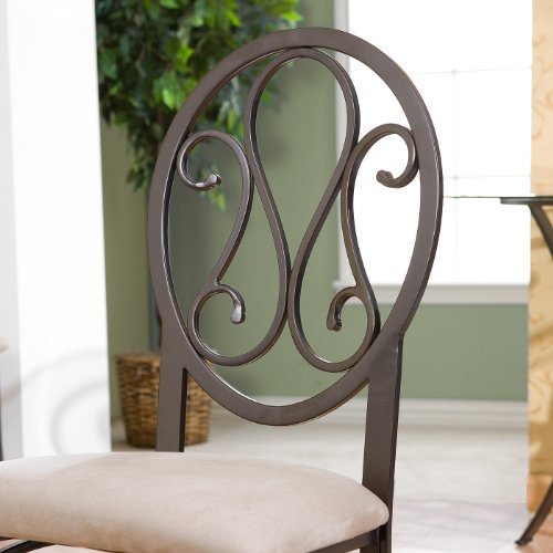 Southern Enterprises Lucianna Fabric Side Chair in Dark Chocolate (Set of 4)