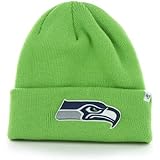 Seattle Seahawks Lime Green Cuff Beanie Hat - NFL Cuffed Knit Toque Cap