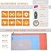 OlimpiaFit - Sports Towel, Fitness Towel - Packs Small - Light Weight - Absorbent - Quick Dry - Small, Large, Oversized - Best Microfiber Travel, Camping, Beach Towel - Carry Bag - Ebook - Guarantee