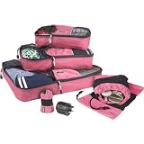 eBags Value Set: Packing Cubes + Shoe Sleeves + Travel Adapter