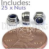 M2.5-0.45 / 2.5mm - Metric Nylon Insert Hex Lock Nut DIN 985 - A2-70 / 304 / 18-8 Stainless Steel - MonsterBolts