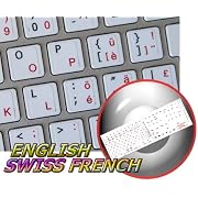 MAC ENGLISH-SWISS FRENCH KEYBOARD STICKERS ON WHITE BACKGROUND