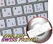 MAC ENGLISH-SWISS FRENCH KEYBOARD STICKERS ON WHITE BACKGROUND