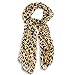 Embolden Jewelry Silky Fashion Brown Leopard Print Soft Scarf Shawl Wrap - Cover Up During the Corona Virus - COVID-19 - Not equivalent to a N95 Face Mask