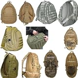 Molle Tactical Sling BAG Backpack --Acu, Tan, Black, Od Green