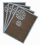Lush Decor Sandra Placemats, Blue/Chocolate (Set of 4)
