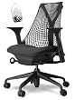 【Amazon.co.jp限定】 HermanMillerトートバック付き セイルチェア 高さ調節アーム ブラックベース ブラックフレーム サスペンションバック ブラック アームフィニッシュ ブラック 座・ノアール AS1YA23HA N2 BK BB BK BK 9115