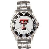 Texas Tech Red Raiders Suntime Competitor Game Day Steel Band Watch - NCAA College Athletics
