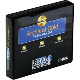Delkin Devices Archival Gold - The 100-Year Disc - 10-pack of DVD-R by Delkin
