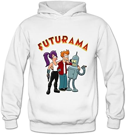 Feimeihua Women's Futurama Streetwear Hoodies Sweatshirt Size XXL US White
