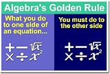 Math: Algebras Golden Rule, Classroom Poster