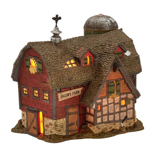 Department 56 New England Village Salem's Farm Lit House, 5.9-Inch
