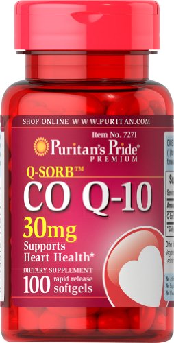 Puritan's Pride Q-SORB Co Q-10 30 mg-100 Rapid Release Softgels Puritan's Pride Q-SORB Co Q-10 30 mg-100 Rapid Release Softgels
