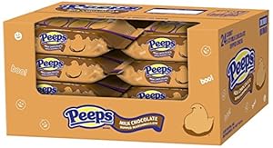 Marshmallow PEEPS Milk Chocolate Dipped Marshmallow Chicks, 1.5 Ounce (Pack of 24)