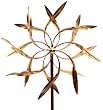 Stanwood Wind Sculpture Kinetic Copper Wind Sculpture, Dual Spinner Dancing Willow Leaves by Oriental Touch LLC