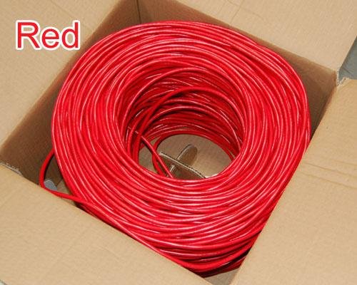 Cat 6 1000ft Enhanced 550MHz Patch Cables, 23 AWG, Solid, Red color