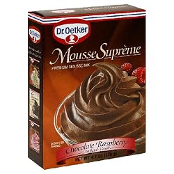 Oetker Chocolate Raspberry Mousse, 4.2-Ounce Boxes (Pack of 12)