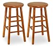 Set of 2 Beveled Seat 24" Stool in Cherry Finish By Winsome Wood