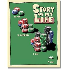 Poker Night Tin Sign 16 x 12.5