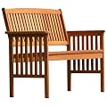 Chichester Eucalyptus Wood Outdoor 2 Seater Bench with FSC Certified