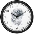Tibetan Spaniel Dog (MS) Wall Clock by WatchBuddy Timepieces (Black Frame)