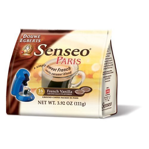 Senseo Paris French Vanilla Caramel Bistro Coffee Pods, 16-Count 3.92-Ounce Bags (Pack of 6)