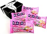 Brach's Heartlines Tiny Conversation Hearts, 8 oz Bags in a BlackTie Box (Pack of 4)