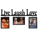 Review New View  / Live Laugh Wood Word 3-Frame Set - Black (4x6