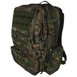 Digital Woodland Camouflage Advanced 3-Day Combat Pack - 22 x 16 x 12, MOLLE Compatible Backpack Bag