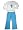 Just a Girl - Toddler Girls Long Sleeved Pant Set, Ivory, Turquoise (Size 2T)